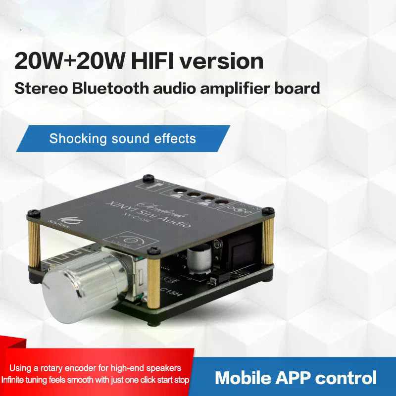Wzmacniacz mocy 2*20W Bluetoot – Audio Music Player App recenzja i cena