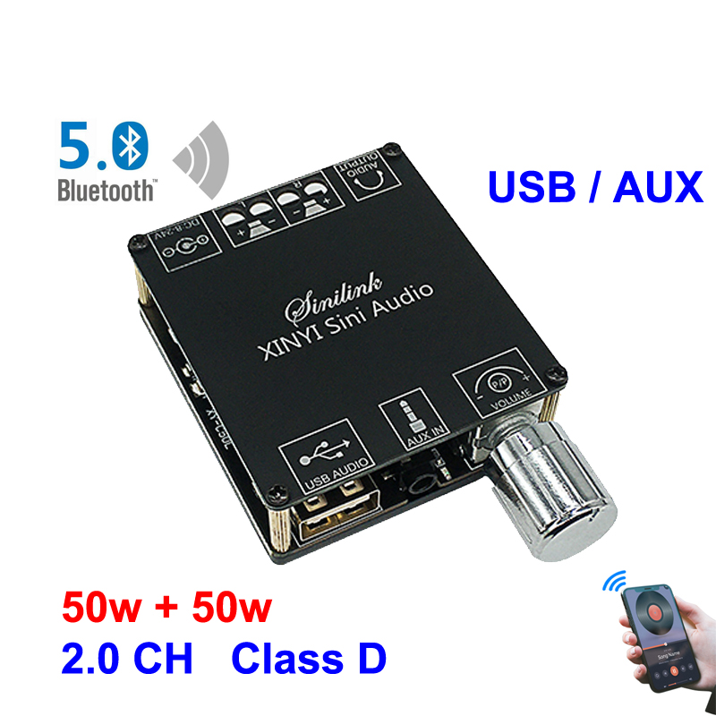 2*50W Wzmacniacz mocy Bluetoot – Audio Music Player App recenzja i cena